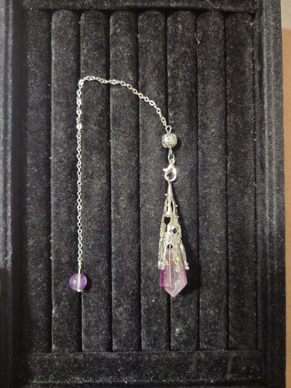 Purple Amethyst Crystal Pendulum